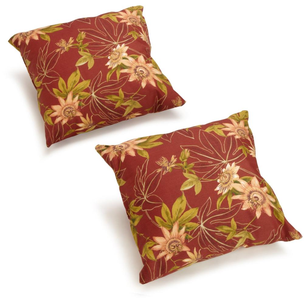 Blazing Needles 17-inch Outdoor Knife Edge Throw Pillows (Set of 2). Picture 1