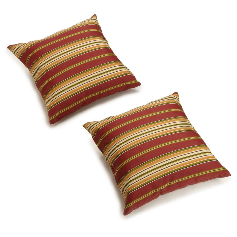 Blazing Needles 17-inch Outdoor Knife Edge Throw Pillows (Set of 2). Picture 1