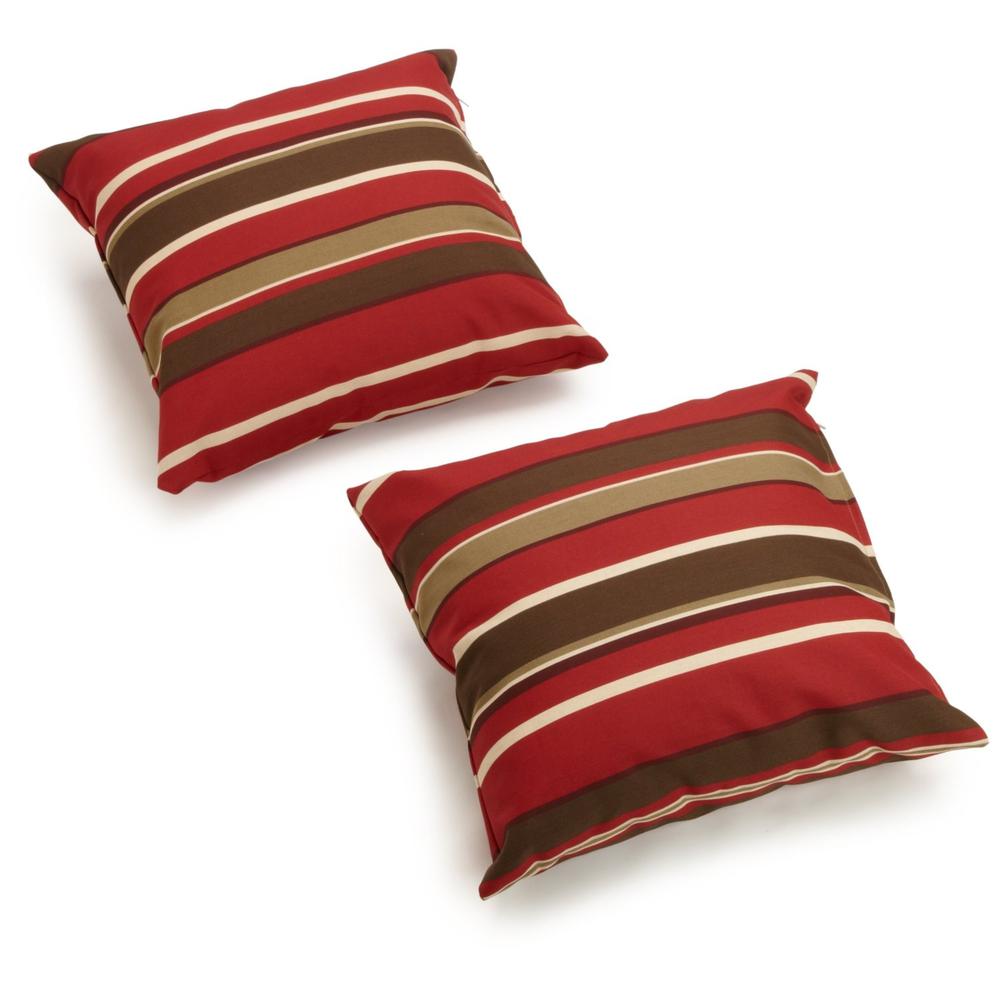 Blazing Needles 17-inch Outdoor Knife Edge Throw Pillows (Set of 2). Picture 1