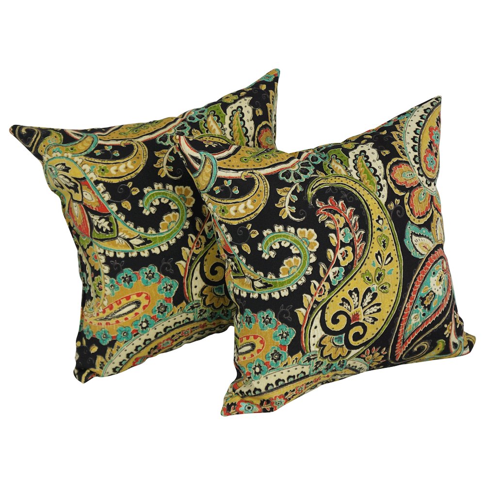 17-inch Square Solid Polyester Outdoor Throw Pillows (Set of 2). Picture 1