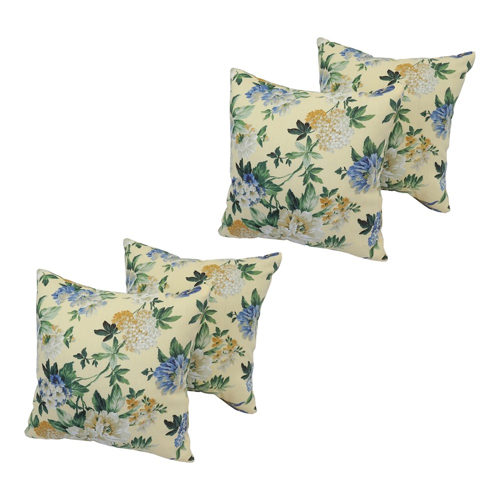 17-inch Square Polyester Outdoor Throw Pillows (Set of 4). Picture 1