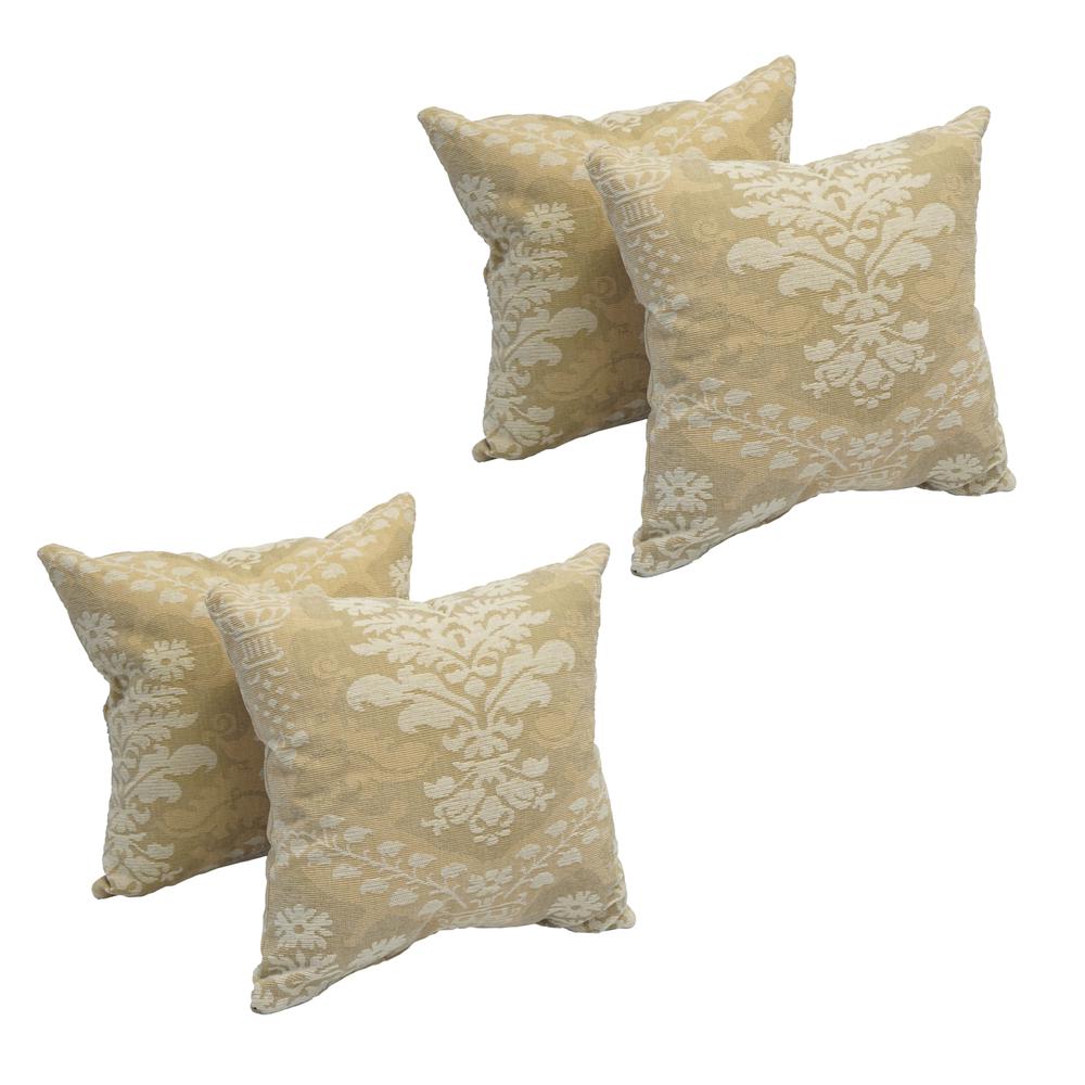 17-inch Jacquard Throw Pillows with Inserts (Set of 4)  9910-S4-ID-015. Picture 1