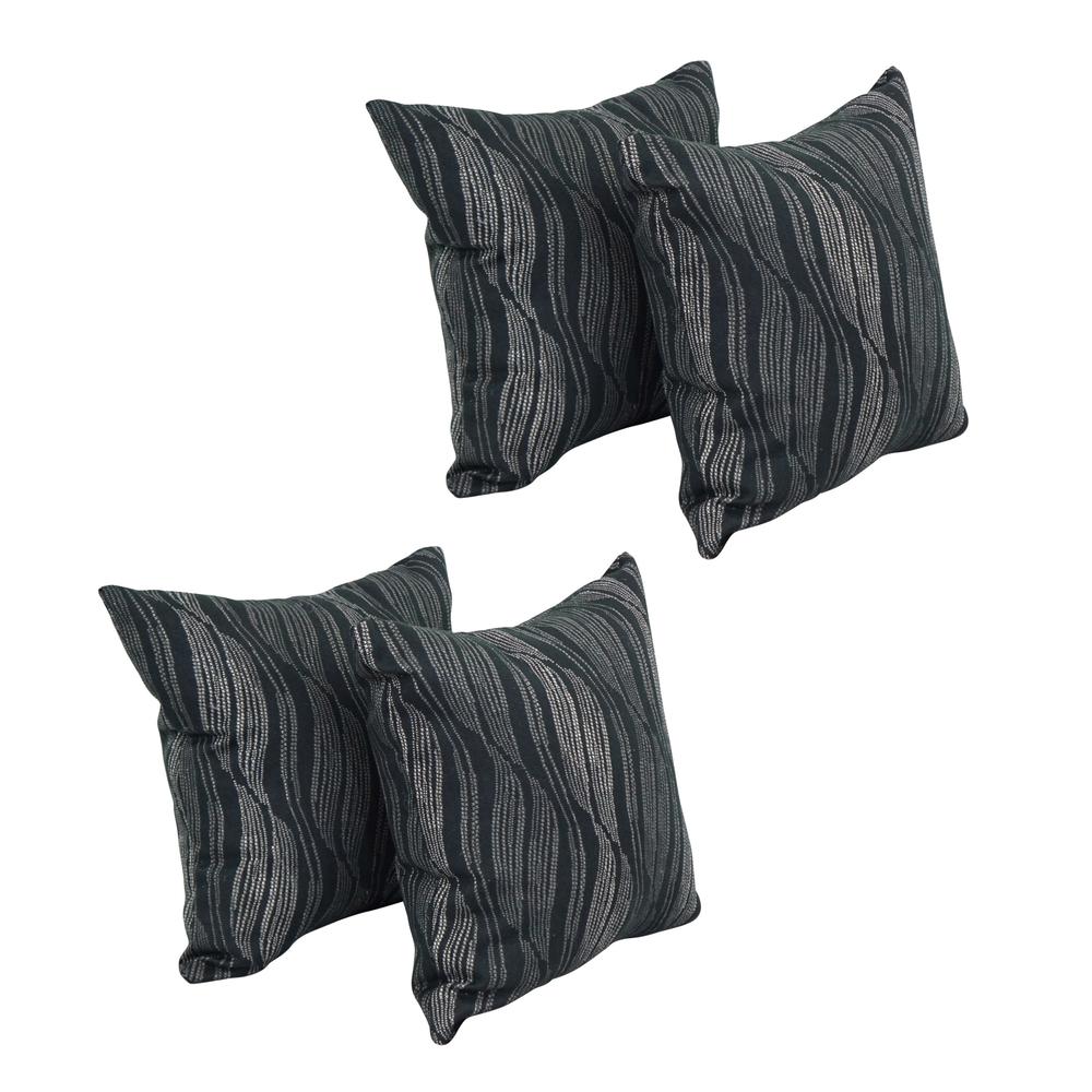 17-inch Jacquard Throw Pillows with Inserts (Set of 4)  9910-S4-ID-085. Picture 1