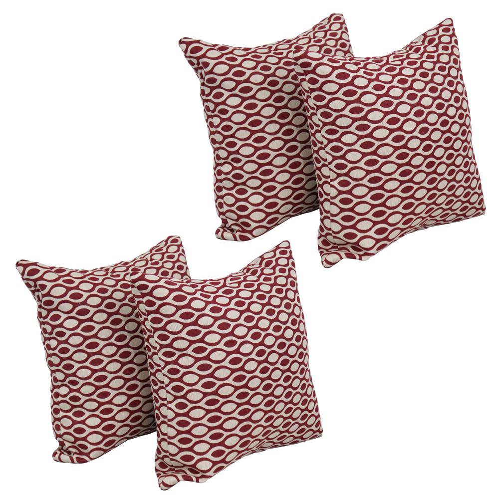 17-inch Jacquard Throw Pillows with Inserts (Set of 4)  9910-S4-ID-118. Picture 1
