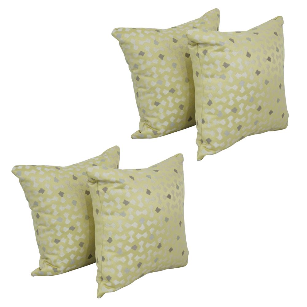 17-inch Jacquard Throw Pillows with Inserts (Set of 4)  9910-S4-ID-124. Picture 1