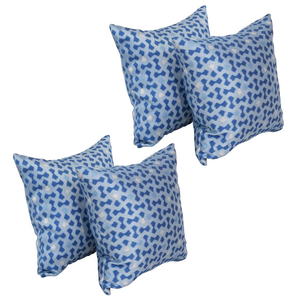 17-inch Jacquard Throw Pillows with Inserts (Set of 4)  9910-S4-ID-125. Picture 1