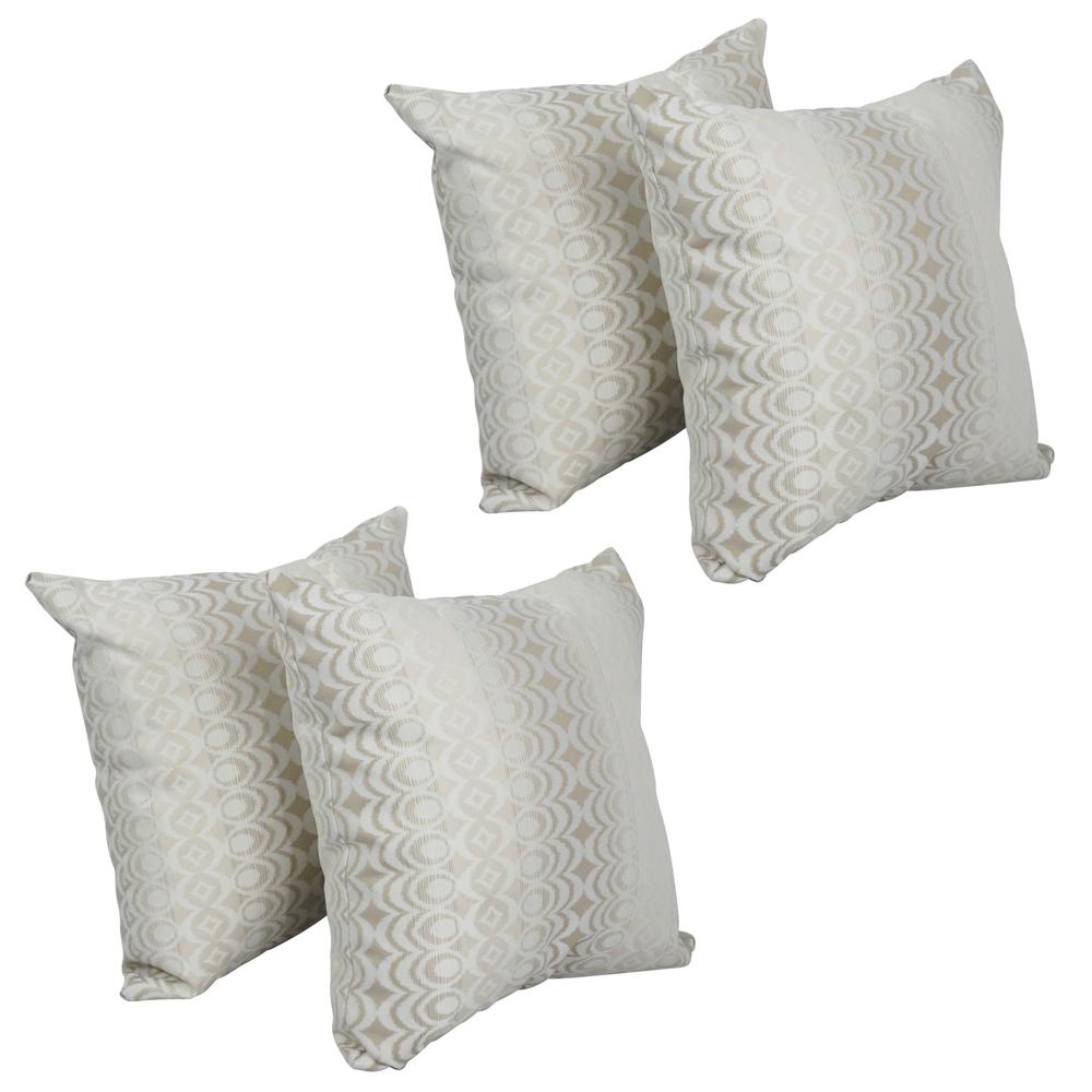 17-inch Jacquard Throw Pillows with Inserts (Set of 4)  9910-S4-ID-126. Picture 1