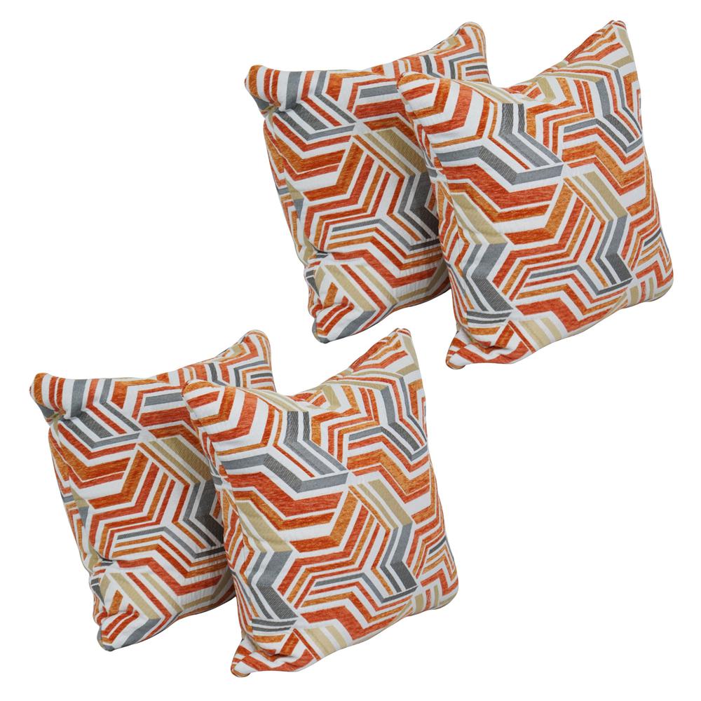 17-inch Jacquard Throw Pillows with Inserts (Set of 4)  9910-S4-ID-149. Picture 1