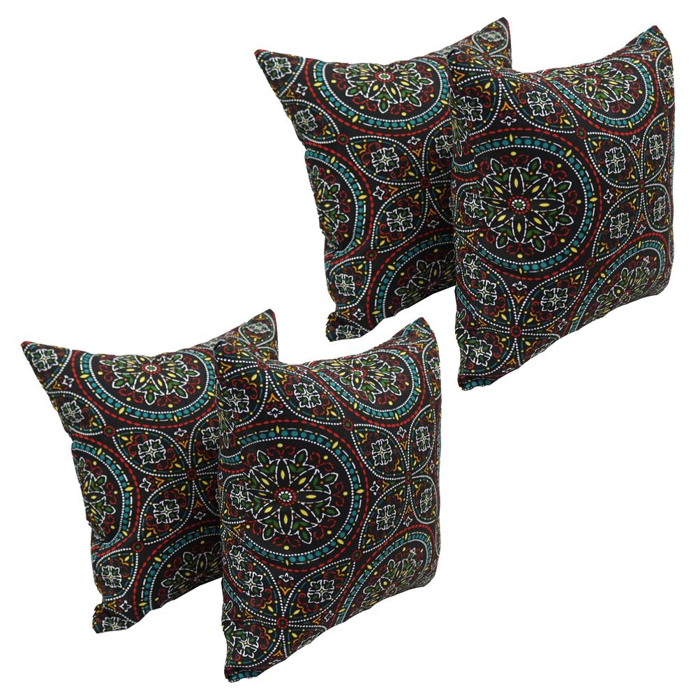 17-inch Square Polyester Outdoor Throw Pillows (Set of 4) 9910-S4-OD-101. Picture 1