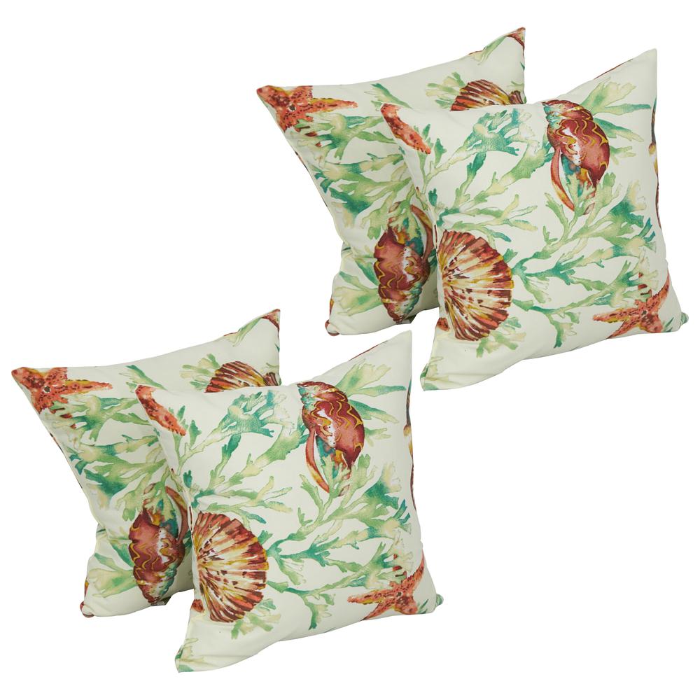 17-inch Square Polyester Outdoor Throw Pillows (Set of 4) 9910-S4-OD-107. Picture 1