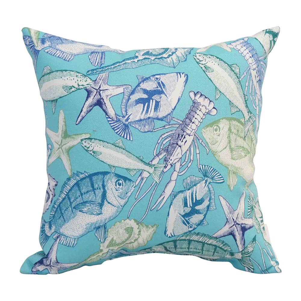 17-inch Square Polyester Outdoor Throw Pillows (Set of 4) 9910-S4-OD-114. Picture 2