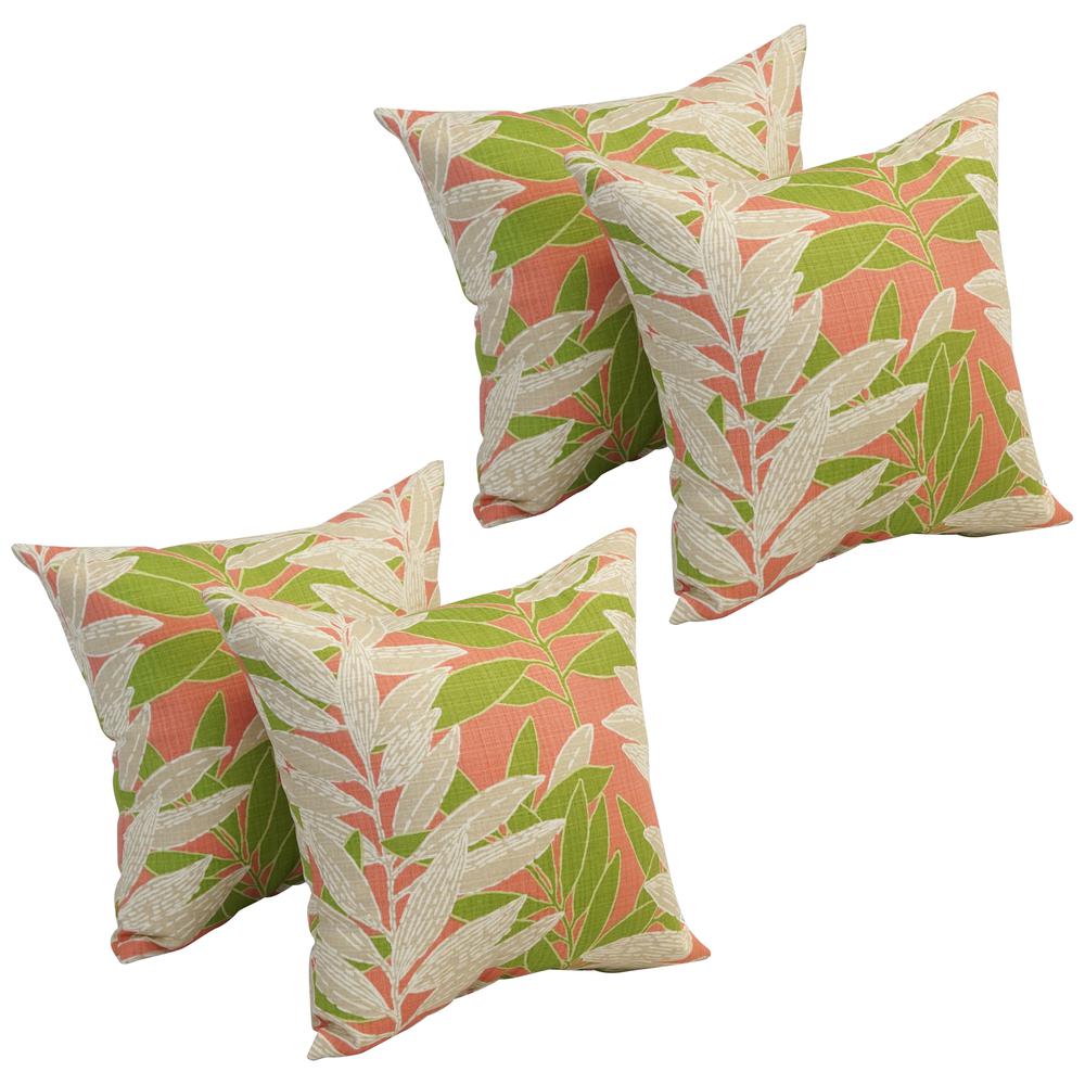 17-inch Square Polyester Outdoor Throw Pillows (Set of 4) 9910-S4-OD-142. Picture 1