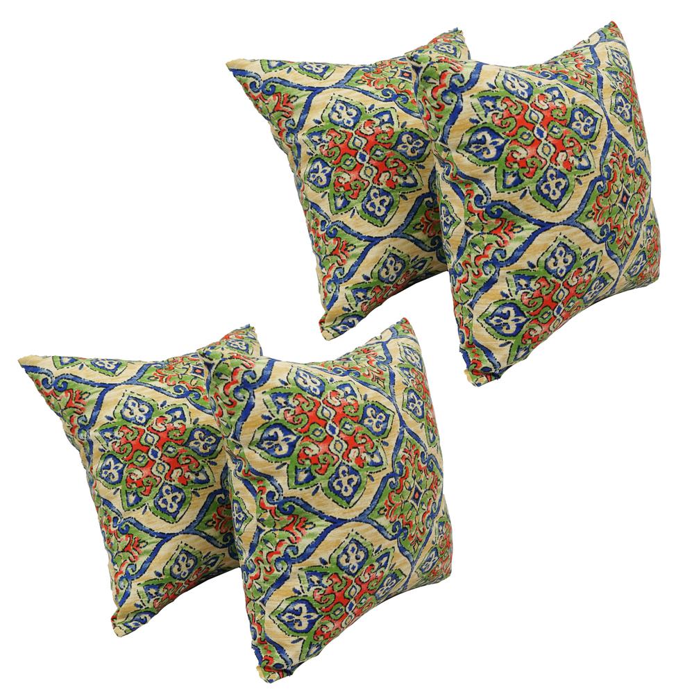 17-inch Square Polyester Outdoor Throw Pillows (Set of 4) 9910-S4-OD-189. Picture 1