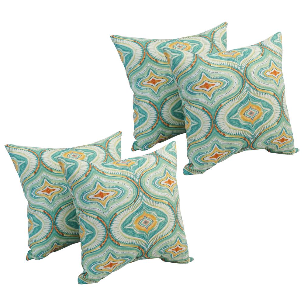 17-inch Square Polyester Outdoor Throw Pillows (Set of 4) 9910-S4-OD-194. Picture 1
