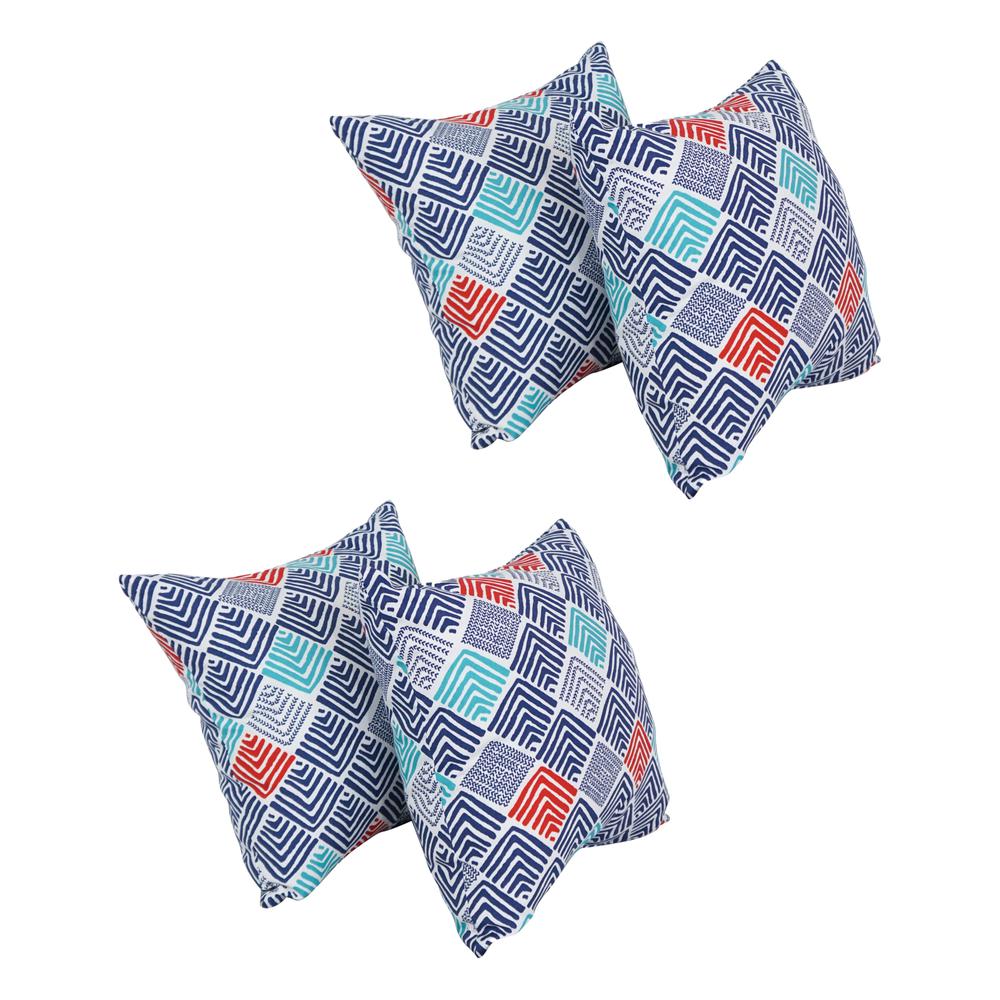 17-inch Square Polyester Outdoor Throw Pillows (Set of 4) 9910-S4-OD-204. Picture 1