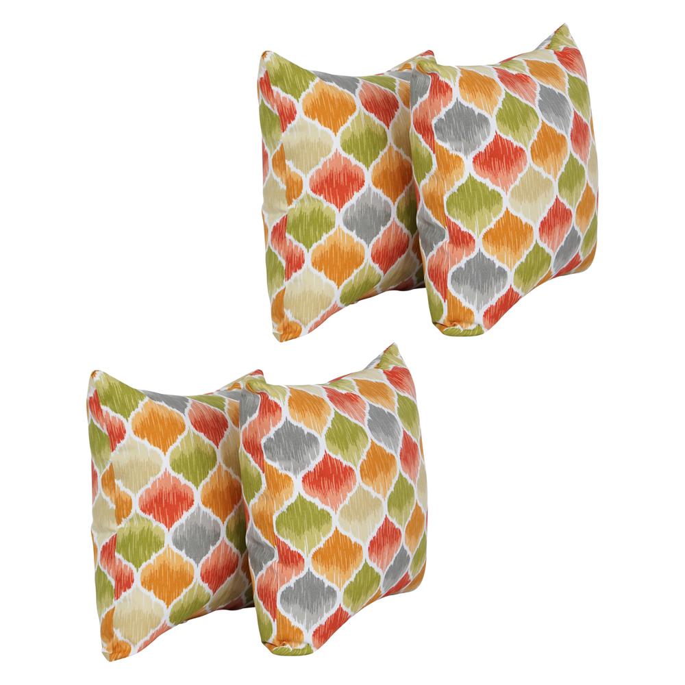 17-inch Square Polyester Outdoor Throw Pillows (Set of 4) 9910-S4-OD-220. Picture 1