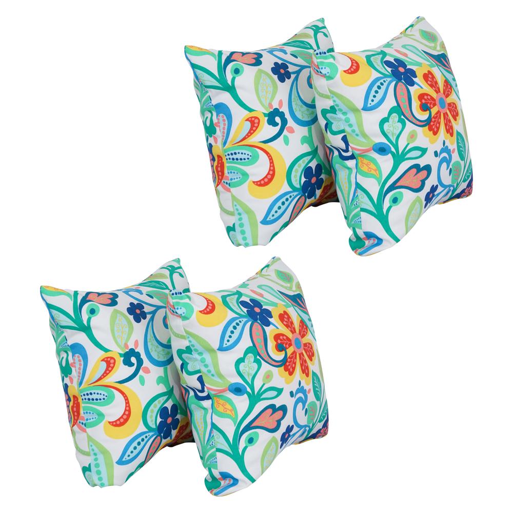17-inch Square Polyester Outdoor Throw Pillows (Set of 4) 9910-S4-OD-240. Picture 1