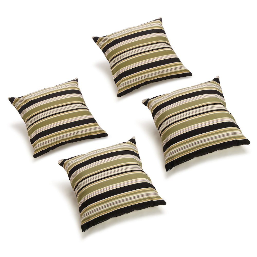 17-inch Square Solid Polyester Outdoor Throw Pillows (Set of 4). Picture 1