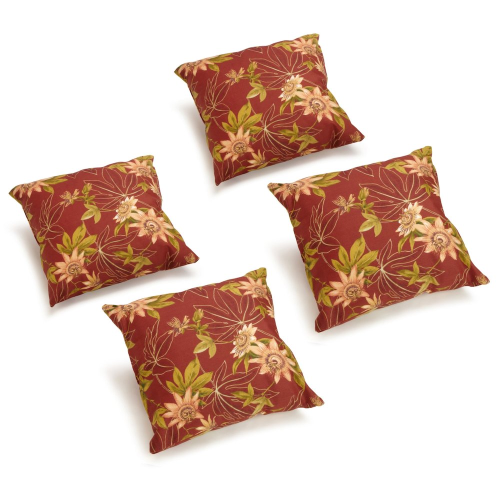 17-inch Square Solid Polyester Outdoor Throw Pillows (Set of 4). Picture 1
