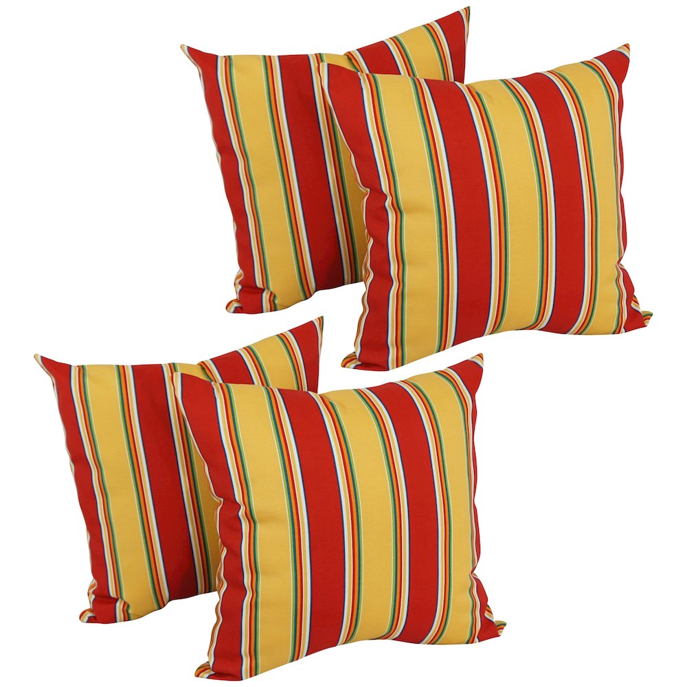 17-inch Square Solid Polyester Outdoor Throw Pillows (Set of 4). Picture 1