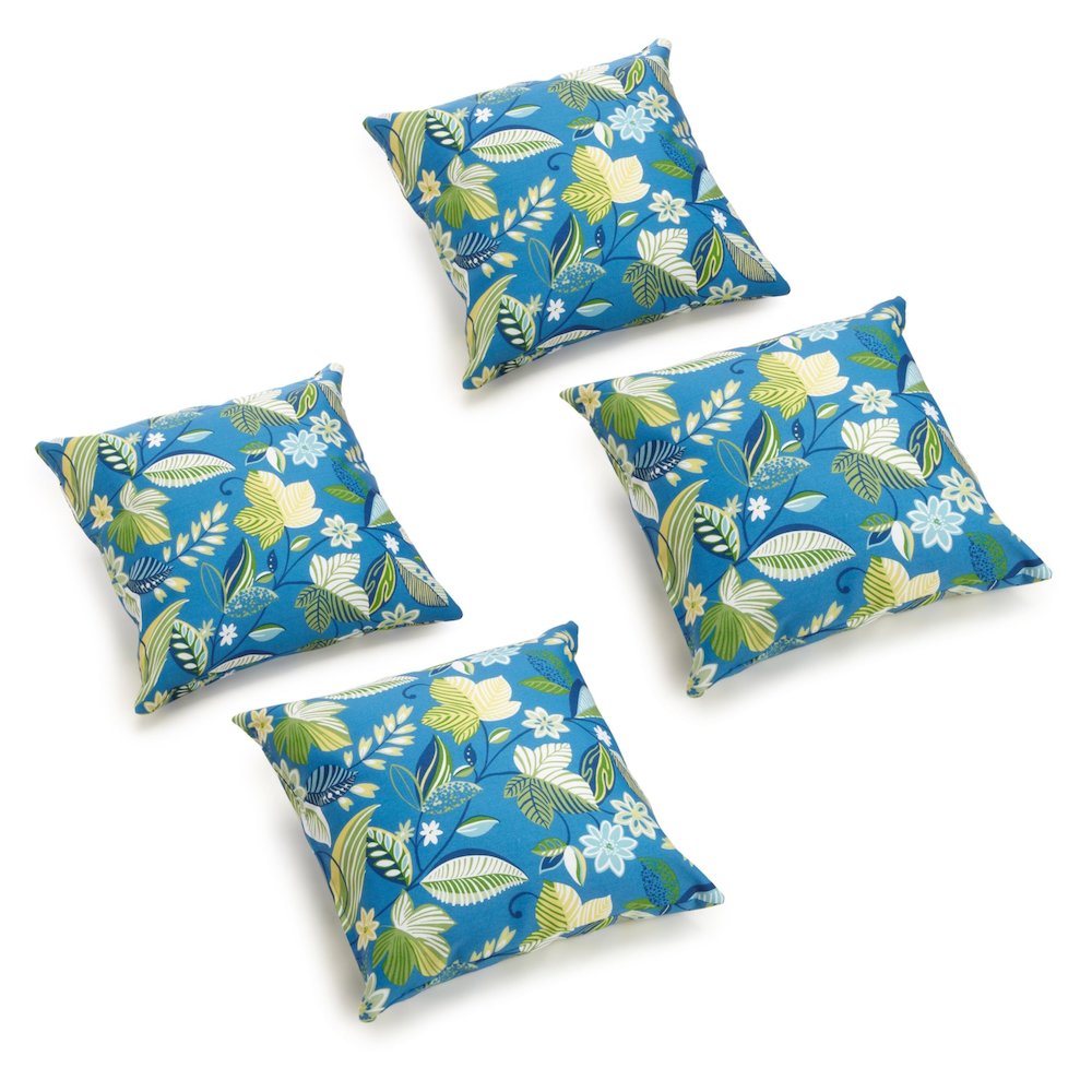 17-inch Square Solid Polyester Outdoor Throw Pillows (Set of 4). Picture 1