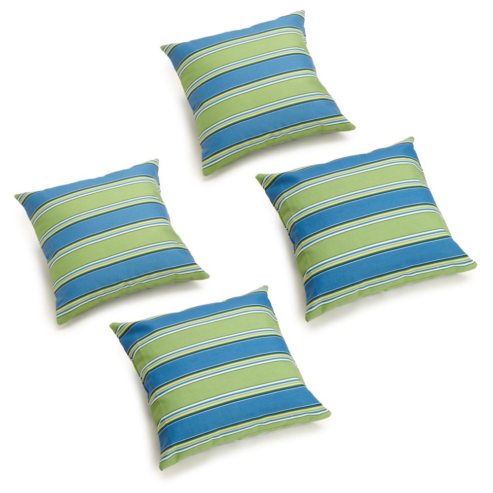 17-inch Square Solid Polyester Outdoor Throw Pillows (Set of 4). Picture 1