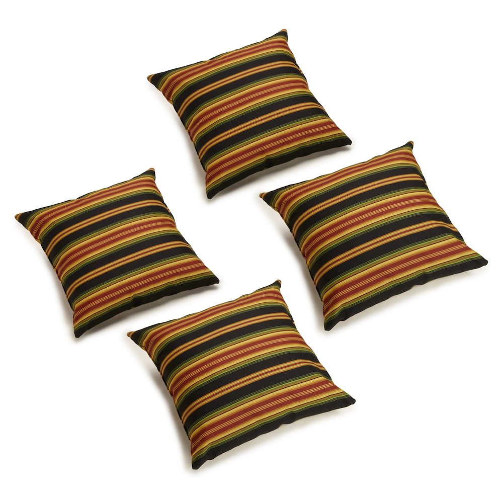 17-inch Square Solid Polyester Outdoor Throw Pillows (Set of 4). Picture 1