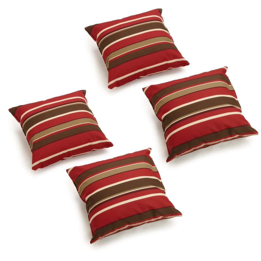 17-inch Square Solid Polyester Outdoor Throw Pillows (Set of 4). Picture 1