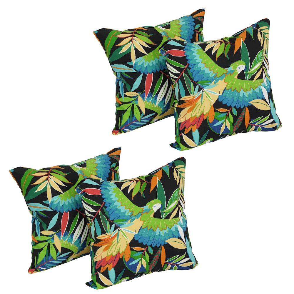 17-inch Square Solid Polyester Outdoor Throw Pillows (Set of 4). Picture 1