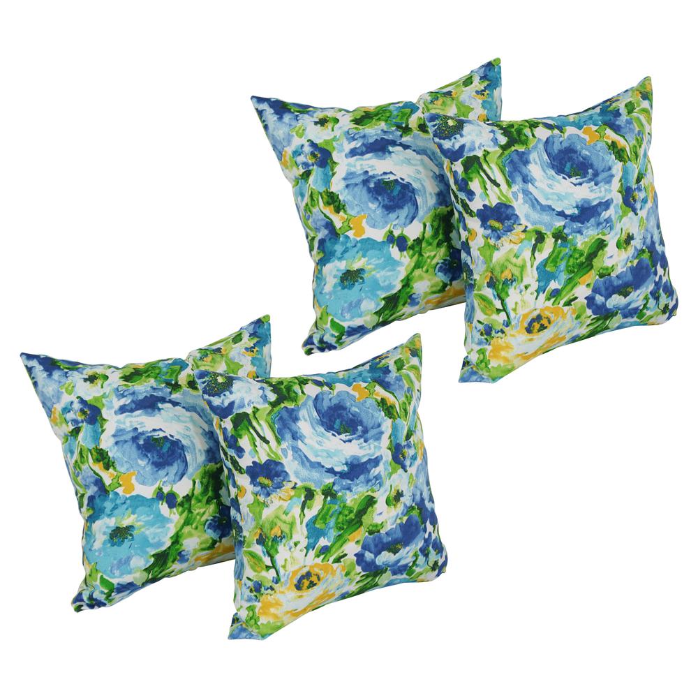 17-inch Square Pattern Polyester Outdoor Throw Pillows (Set of 4) 9910-S4-REO-65. Picture 1