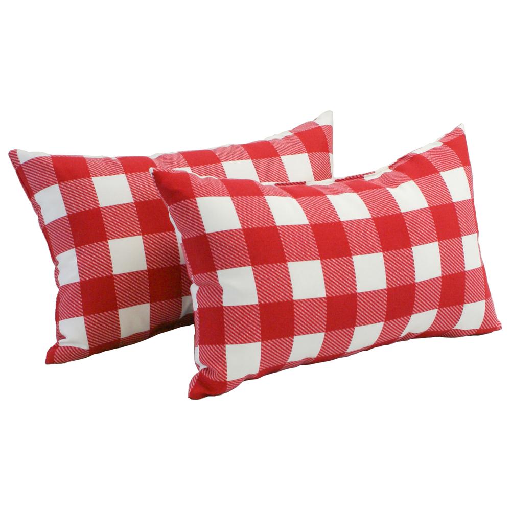 12-inch by 20-inch Rectangular Outdoor Throw Pillows (Set of 2)  9911-S2-CO-JO18-14. Picture 1