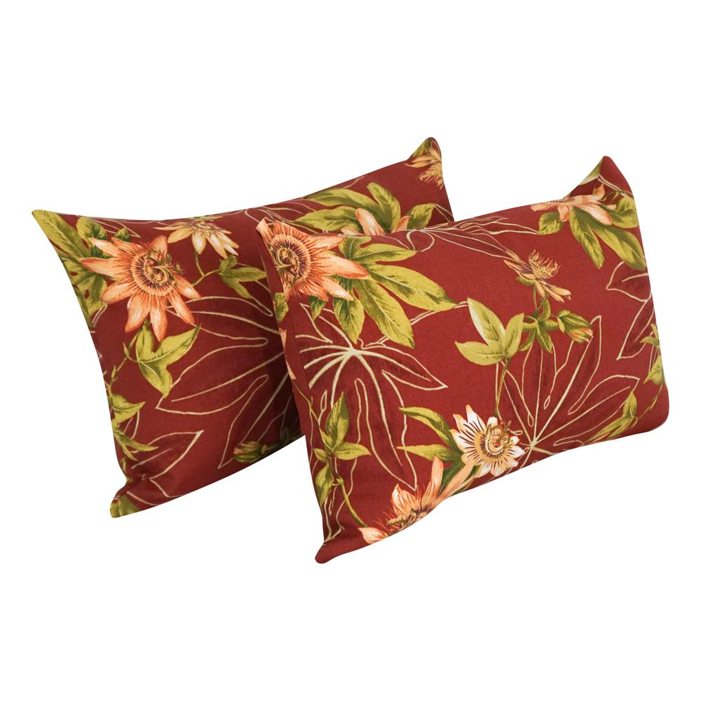 12 x 20-inch Rectangular Spun Poly Throw Pillows (Set of 2)  9911-S2-REO-16. Picture 1