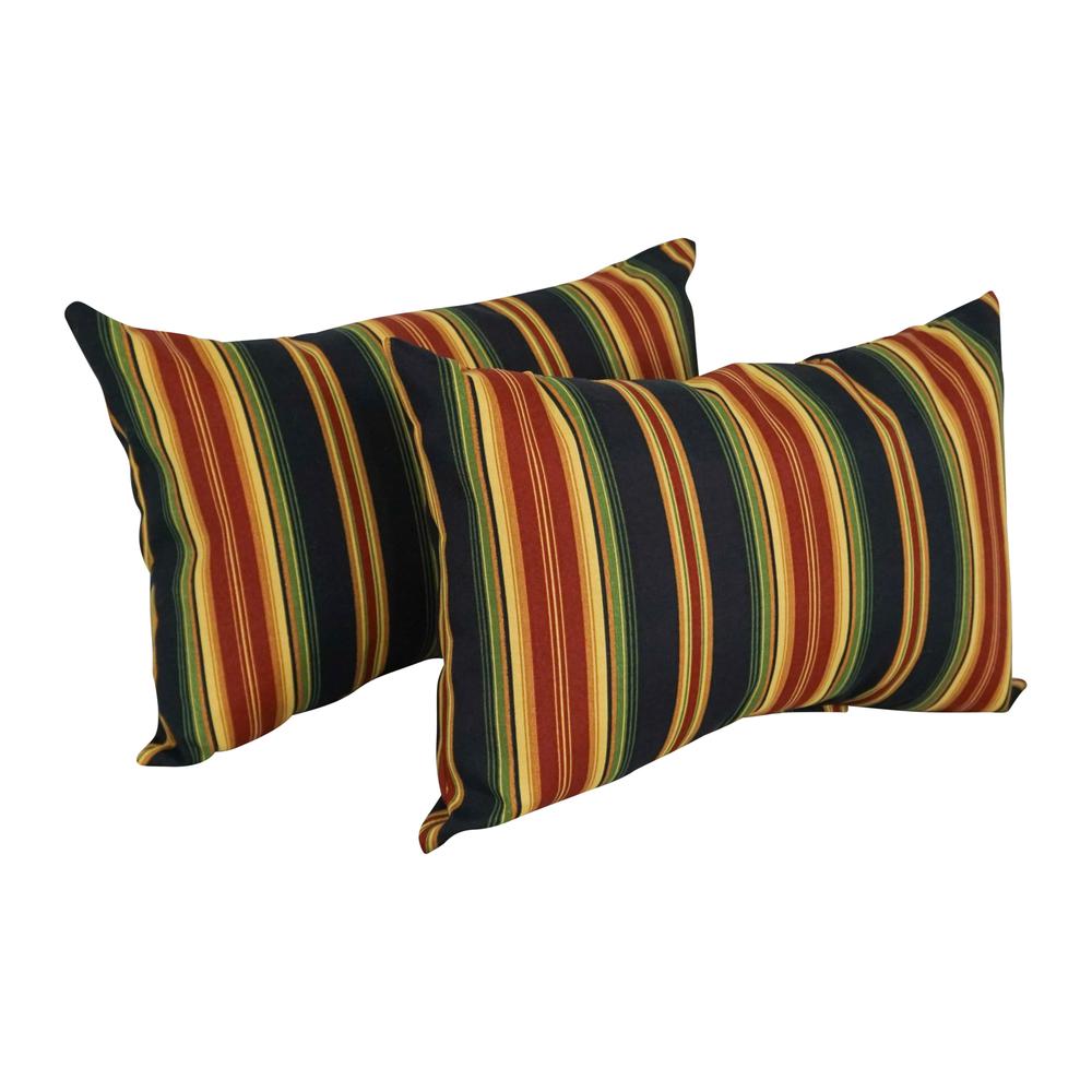 12 x 20-inch Rectangular Spun Poly Throw Pillows (Set of 2)  9911-S2-REO-31. Picture 1