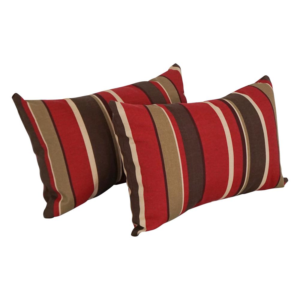 12 x 20-inch Rectangular Spun Poly Throw Pillows (Set of 2)  9911-S2-REO-33. Picture 1