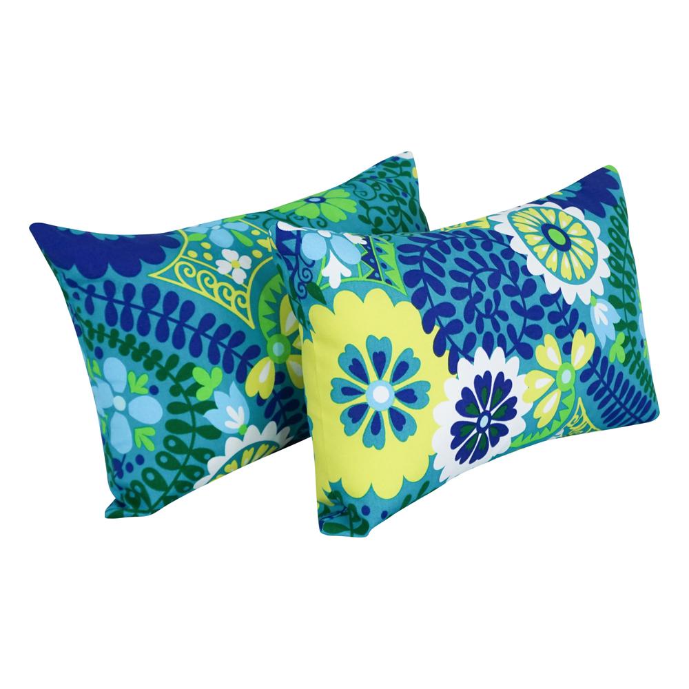 12 x 20-inch Rectangular Spun Poly Throw Pillows (Set of 2)  9911-S2-REO-34. Picture 1