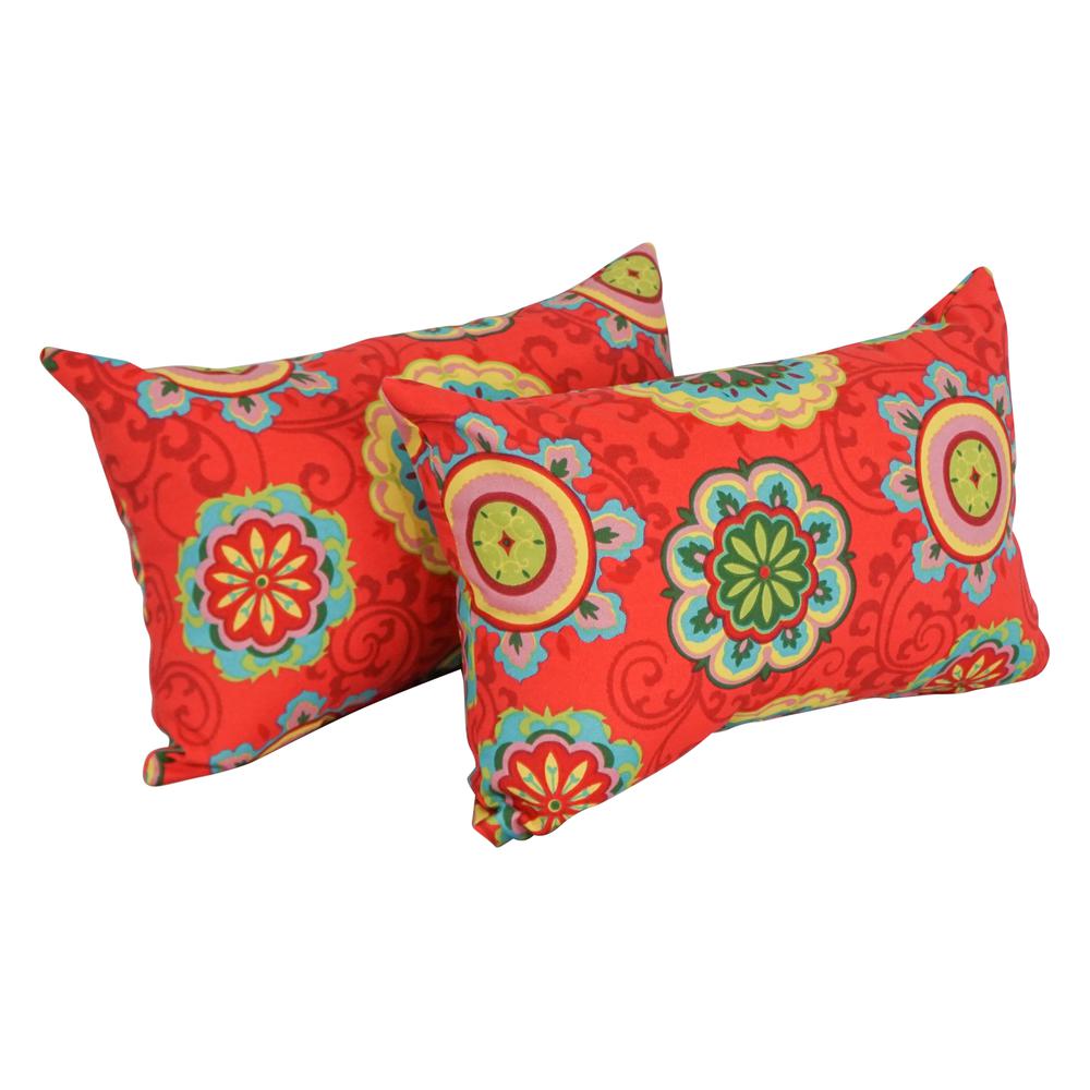 12 x 20-inch Rectangular Spun Poly Throw Pillows (Set of 2)  9911-S2-REO-41. Picture 1