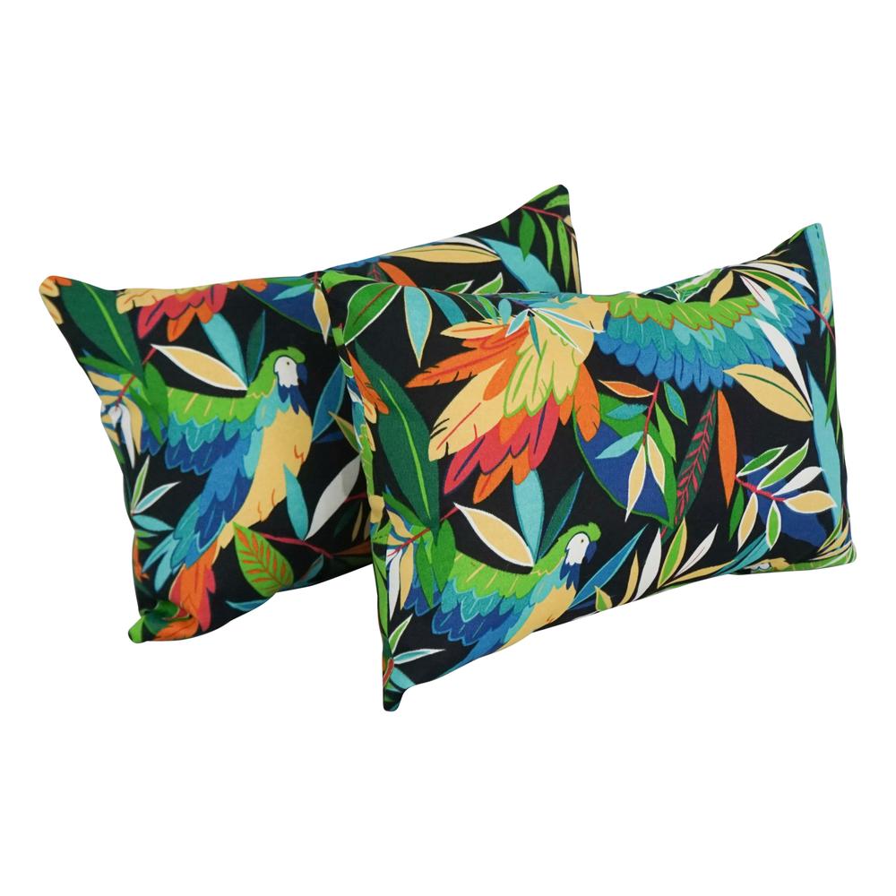 12 x 20-inch Rectangular Spun Poly Throw Pillows (Set of 2)  9911-S2-REO-48. Picture 1