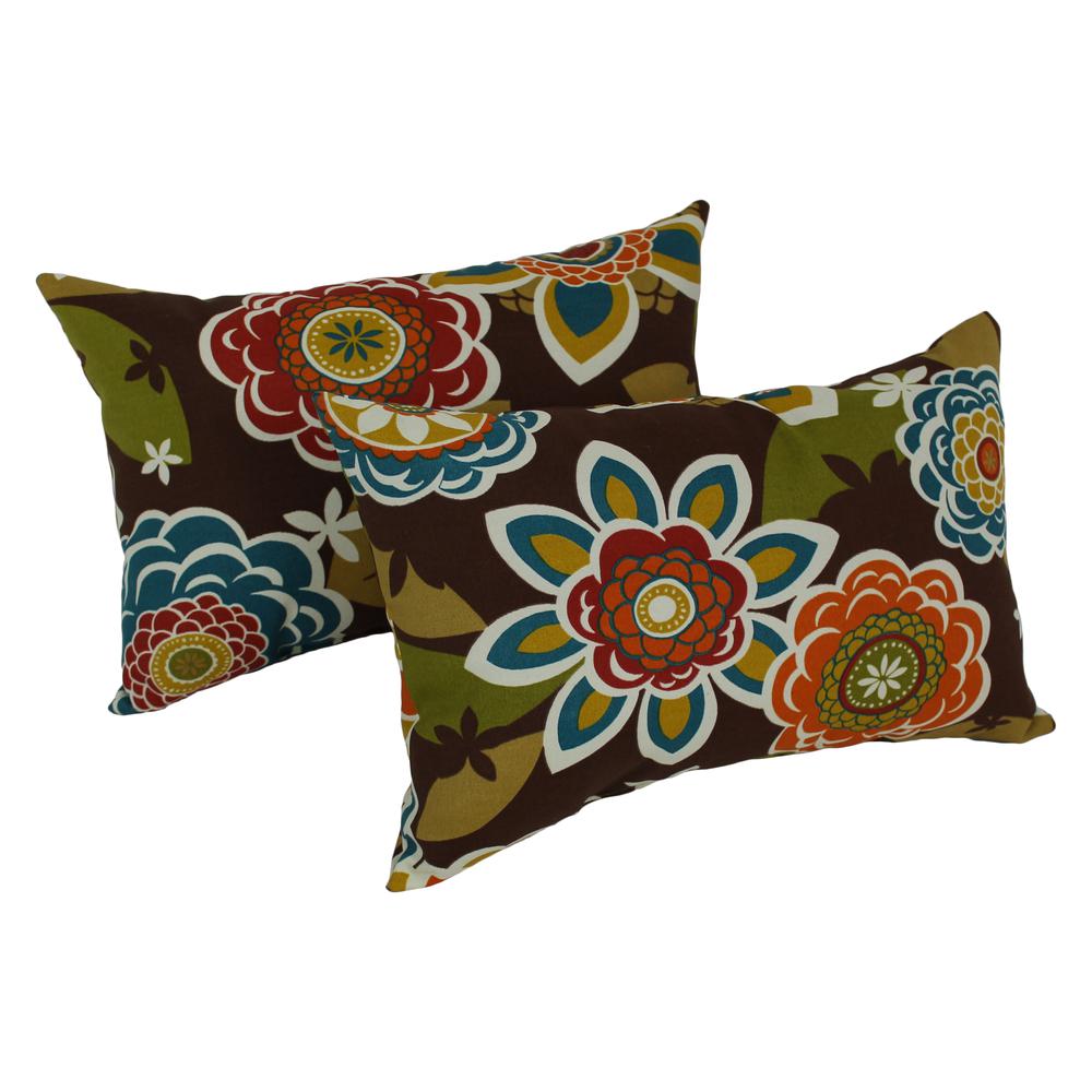 12 x 20-inch Rectangular Spun Poly Throw Pillows (Set of 2)  9911-S2-REO-50. Picture 1