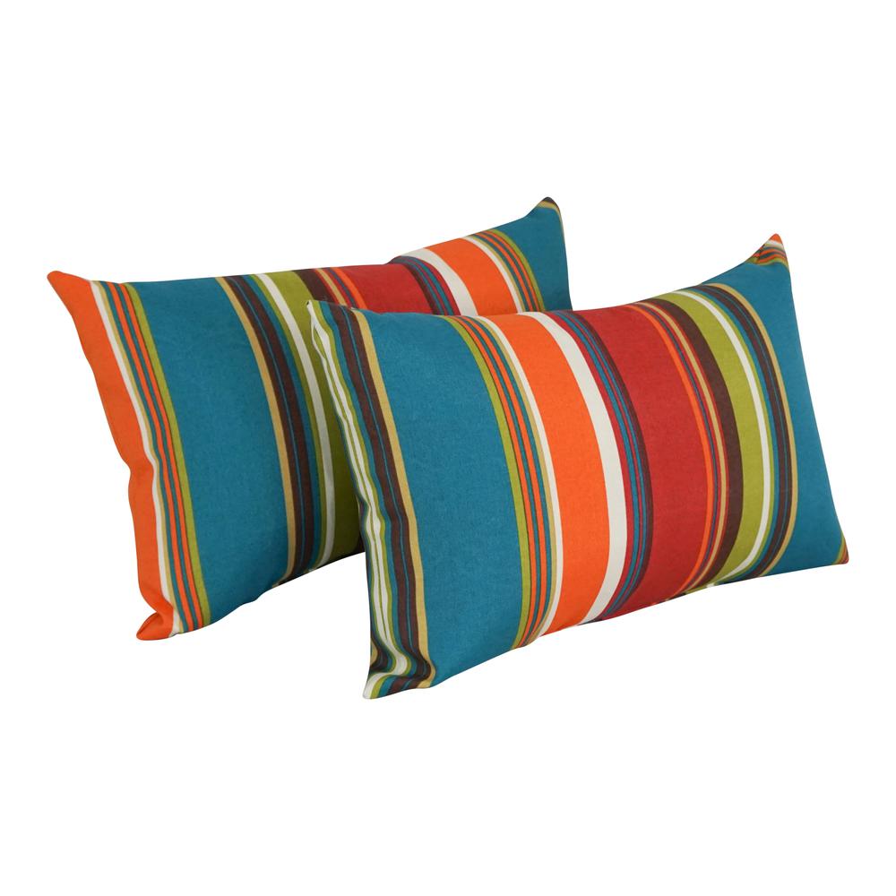 12 x 20-inch Rectangular Spun Poly Throw Pillows (Set of 2)  9911-S2-REO-51. Picture 1