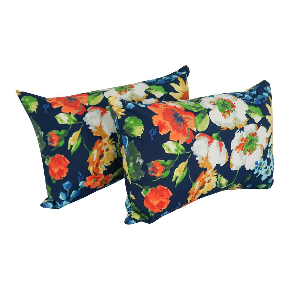 12 x 20-inch Rectangular Spun Poly Throw Pillows (Set of 2)  9911-S2-REO-59. Picture 1