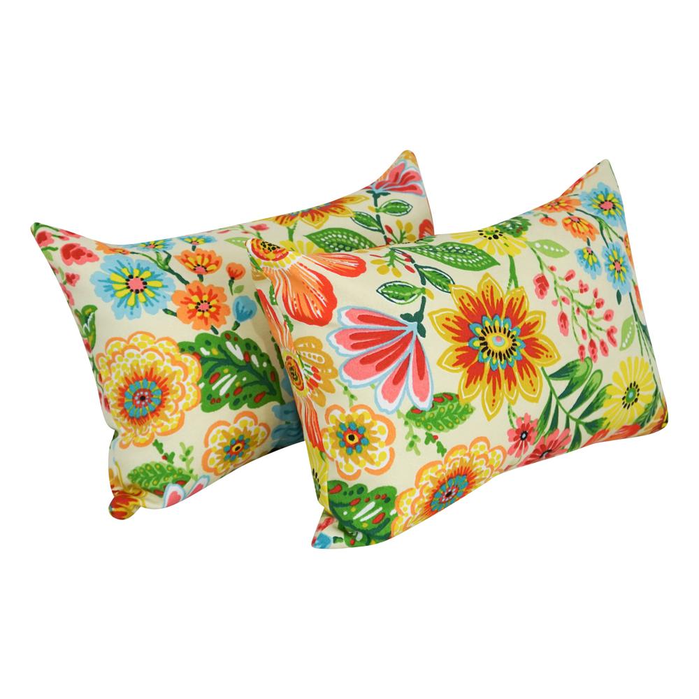 12 x 20-inch Rectangular Spun Poly Throw Pillows (Set of 2)  9911-S2-REO-60. Picture 1