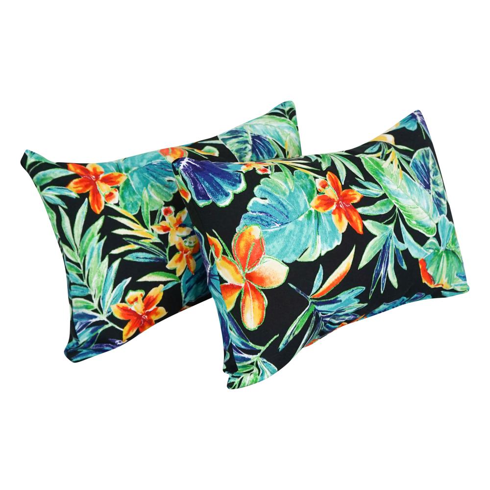 12 x 20-inch Rectangular Spun Poly Throw Pillows (Set of 2)  9911-S2-REO-62. Picture 1
