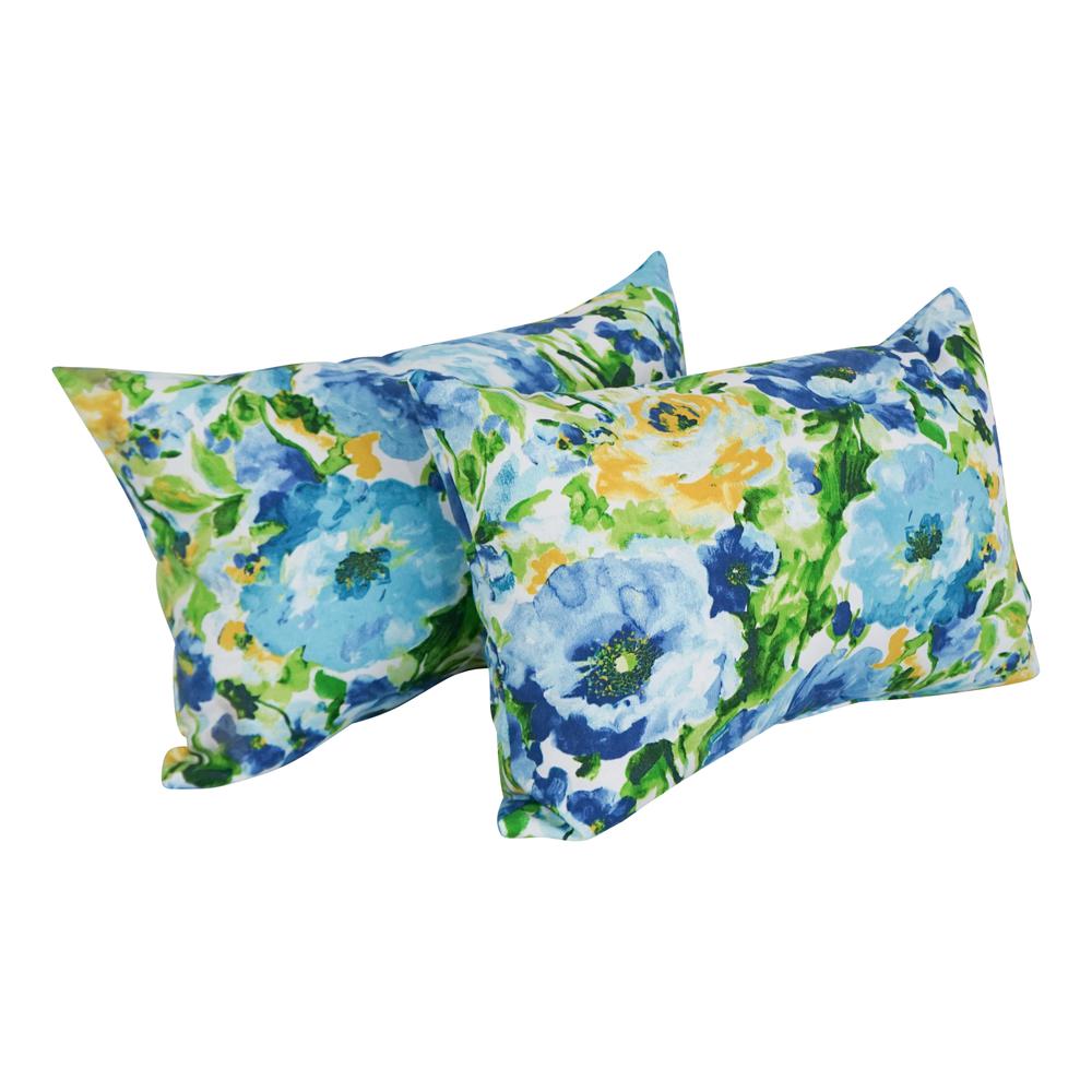 12 x 20-inch Rectangular Spun Poly Throw Pillows (Set of 2)  9911-S2-REO-65. Picture 1