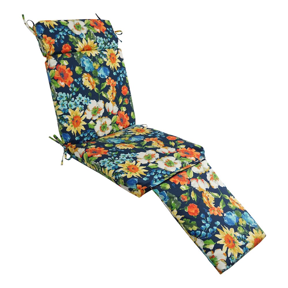 Steamer Deck Outdoor Lounger Cushion. Picture 1