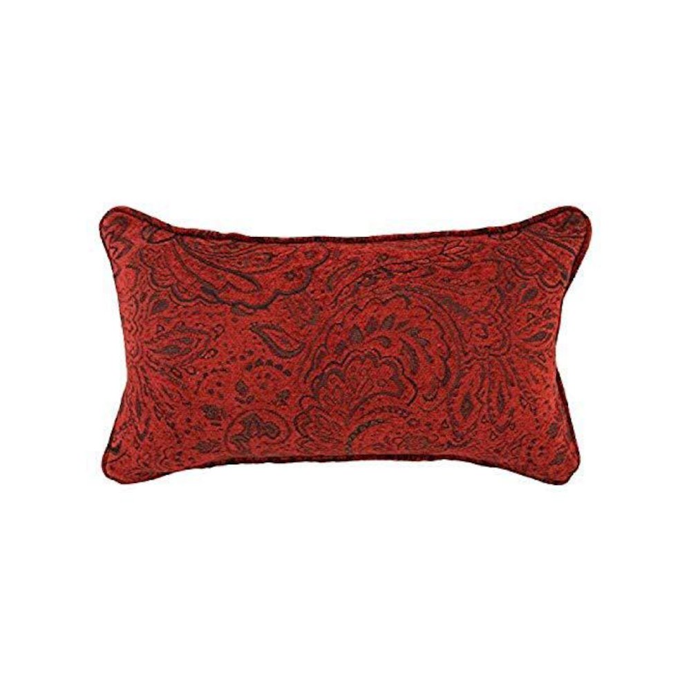 20-inch by 12-inch Double-corded Patterned Jacquard Chenille Back Support PIllow with Insert. Picture 1