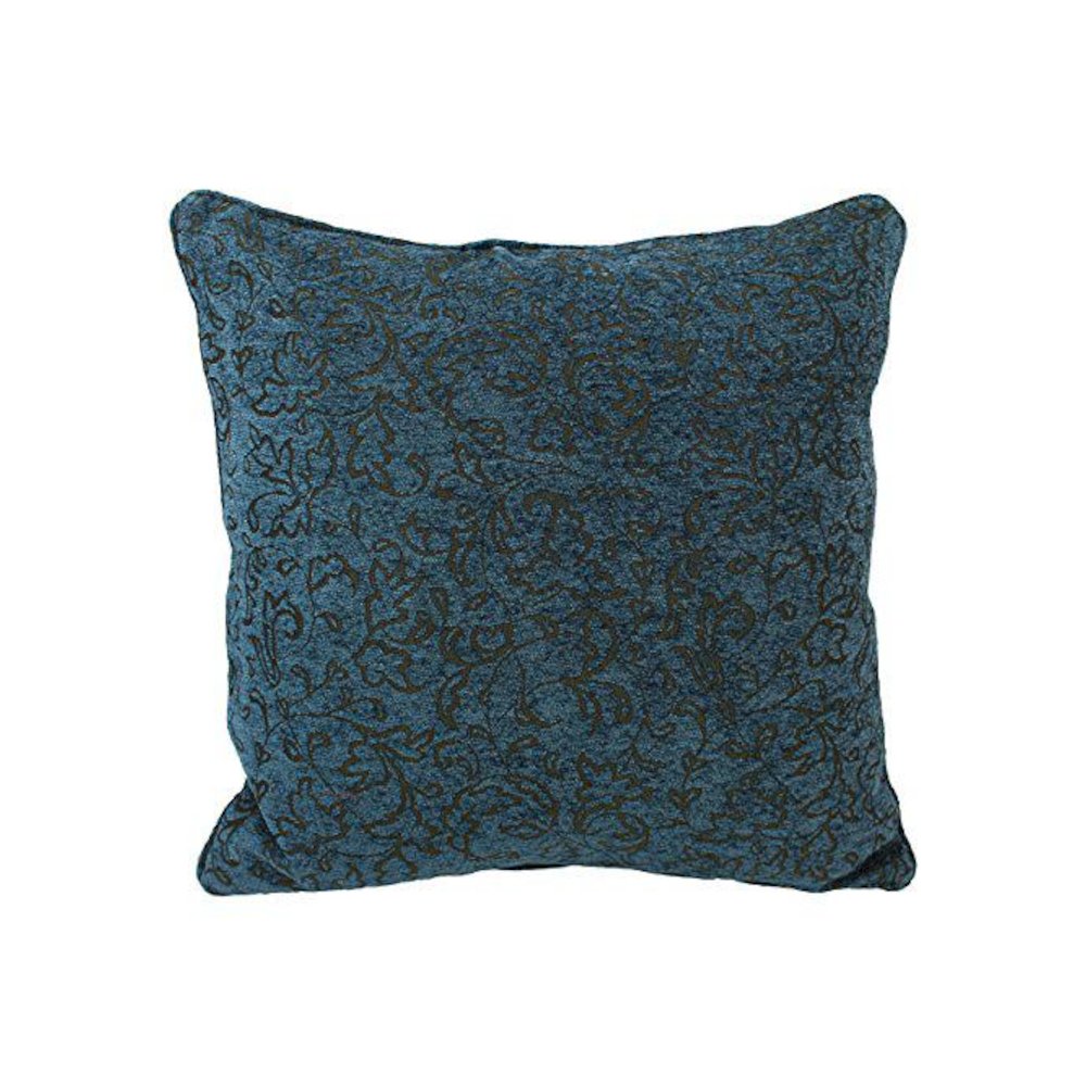 20-inch by 8-inch Double-corded Patterned Jacquard Chenille Bolster Pillow with Insert. Picture 1