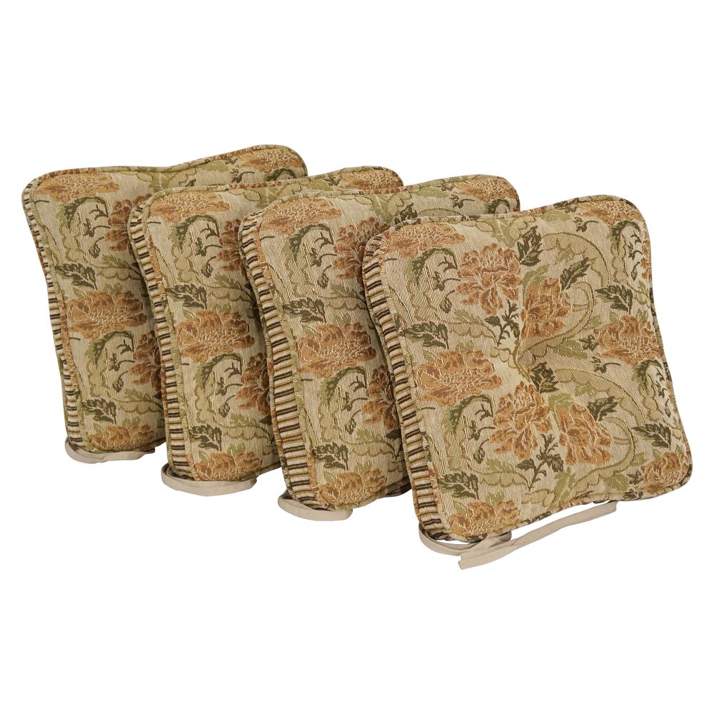 17-inch Premium Tapestry Corded Chair Cushions (Set of 4) CO-917X17CD-S4-COTP-1. Picture 1