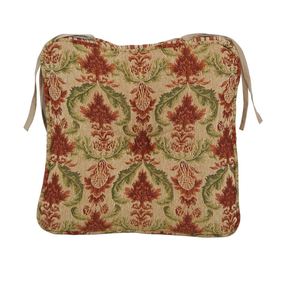 17-inch Premium Tapestry Corded Chair Cushions (Set of 4) CO-917X17CD-S4-COTP-2. Picture 2