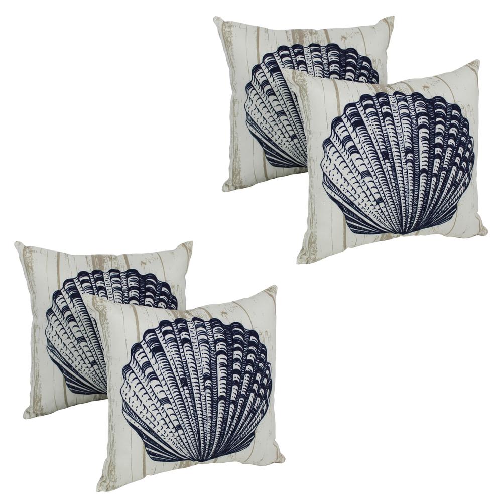 Spun Polyester 15-inch Outdoor Throw Pillows (Set of 4) CO-JO15-05-S4. Picture 1