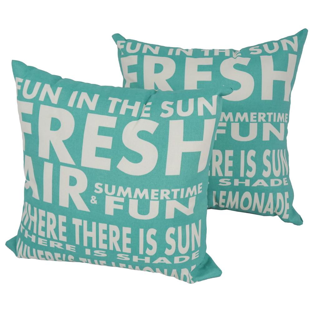 Blazing Needles 17-inch Outdoor Spun Polyester Throw Pillows (Set of 2). Picture 1